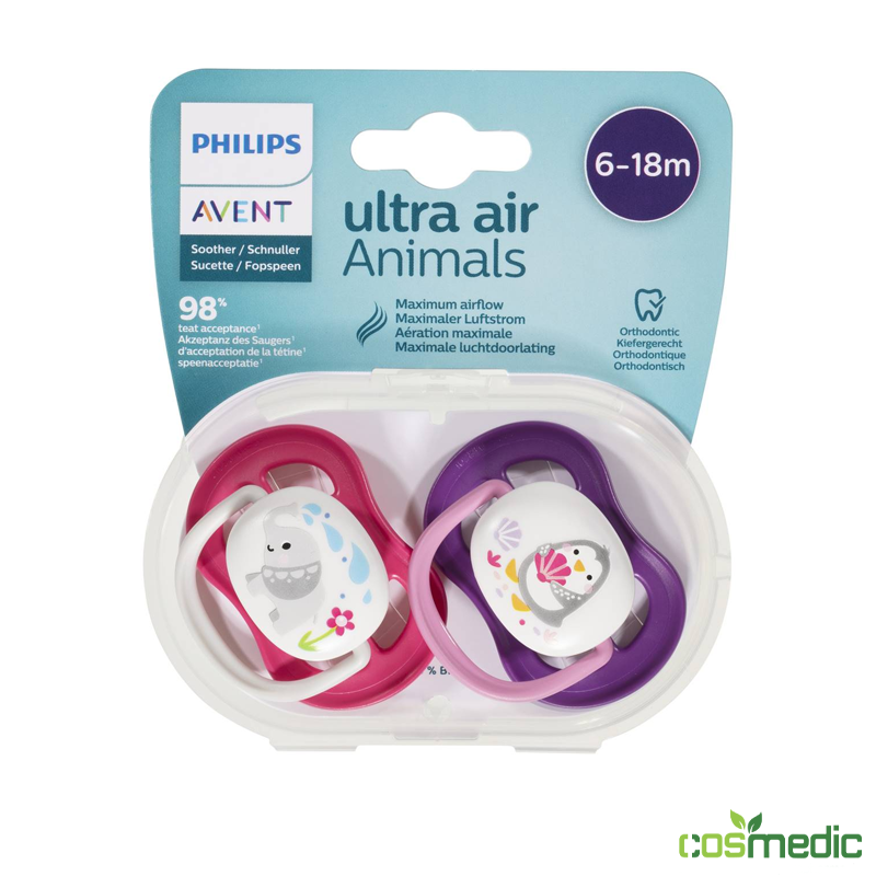 AVENT ULTRA AIR ANIMALS SUCETTE ORTHODONTIQUE 6-18M BOY 2U - Mon Rituel